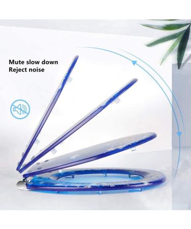 Polyresin Round Toilet Seat Ocean Series Elongated Toilet Seat with Metal Hinges 02 Little Surprise - Buy Online on GoSupps.com