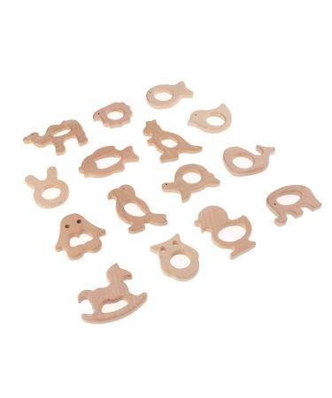 Tenlacum Natural Beech Wood Teething Ring - BPA Free 15 Pack | Eco-Friendly Baby Teething Toy for International Shipping - Buy Online on GoSupps.com