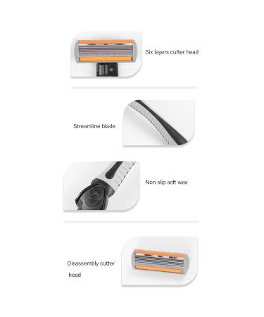 Premium Men's 6-Blade Portable Stainless Steel Razor - Ultimate Shaving Experience - Buy Online on GoSupps.com
