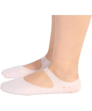 Buy Silicone Gel Moisturizing Socks - Anti-Crack Foot Care for Plantar Fasciitis & Heel Spurs - Softens Dead Skin (M-White) - Buy Online on GoSupps.com