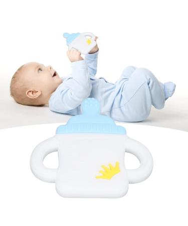 Silicone Teether for Babies | Easy to Clean & Grip | One Piece Bath Gift in Blue - Buy Online on GoSupps.com