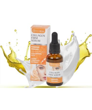 SkinBliss Vegan FaceCare Serum Collagen Firm Serum for Firming and Toning with Hyaluronic Acid and Horse Chestnut Extract Anti-Ageing Serum 30 ml