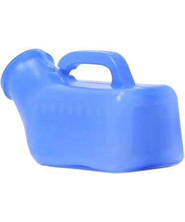 Male Urinal Male Convenient Urinal Pee Bottles Home Urinal Potty Thick Firm Urine Bottle with Lid for Men 1L Blue