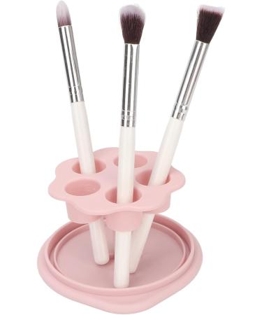 Silicone Brush Cleaning Box Dustproof Cover Prevent Damage Drying Rack Makeup Brushes Cleaning Bowl for Salon Use (Pink) - Buy Online on GoSupps.com
