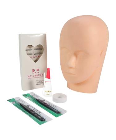 Shop window puppet training head make-up salon fake hairdressing salon for training shop handles tools for make-up training eyelash training set