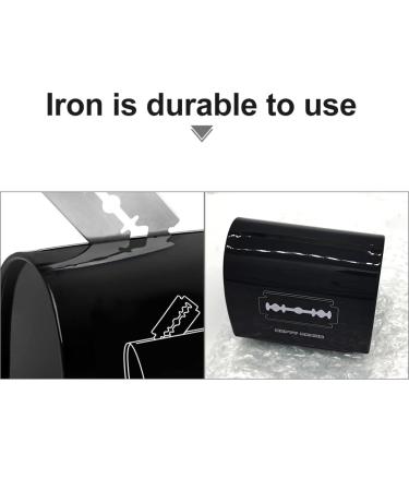Minkissy Razor Disposal Case for Men - 2-Pack Safety Razor Slice Bank & Container (6.5x6cm) - Black - Buy Online on GoSupps.com