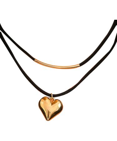 Oralgos Elegant U-Shaped Heart-Trailer Necklace for Women - Adjustable Gold Jewelry for Everyday Appointments & Parties - Buy Online on GoSupps.com
