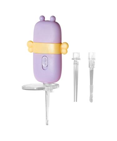 Soft Ear Wax Removal Tool Portable Cute Ear Digging Spoons - Reusable Ear Wax Cleaning Tool Washable Effective Earwax Removal Kit with Glass for Kids Ear Digging Shangjia Purple