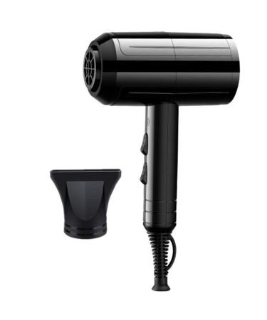 1800W Professional Hair Dryer with Nozzles Ionic Salon Powerful Supersonic Hairdryer AC Motor Fast Blow Dryer with 3 Heat 2 Speed Cool Shot Long Cable Quiet Fast Drying for Home Men and Women Purple Black