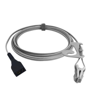 Sino-k Compatible for Nonin Spo2 Sensor Ear Clip 3.2 ft 7 Pins Connector FDA/CE Approved
