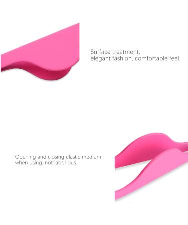 False Eyelash Applicator Set - 2PCS Stainless Steel Tweezers for Easy Magnetic Eyelash Application | Pink & Black - Buy Online on GoSupps.com