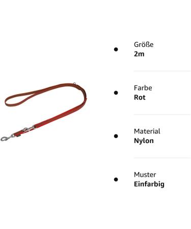 Mystique Rubberized Leash - 20mm Standard Carabiner - 2m Red | Durable International Shipping - Buy Online on GoSupps.com