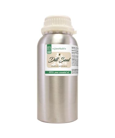 Dill Seed 16 fl oz (473 ml) Aluminum Bottle w/Plug Cap 100% Pure Essential Oil GreenHealth