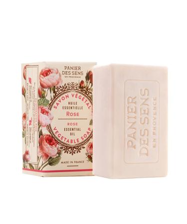 Panier des Sens Rose Bar Soap with Olive Oil - 97% Natural - Made in France - 2 Bars (5.3oz/150g) | Hydrating & Gentle Formula - Buy Online on GoSupps.com