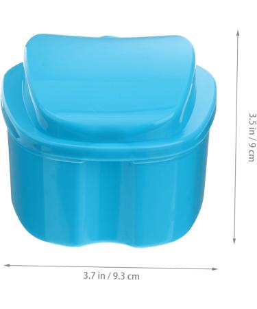 Coheali Prosthetic Toothbrush & Denture Box - Pink & Light Blue Storage for False Teeth | Durable Dental Compression Container - Buy Online on GoSupps.com
