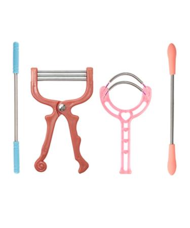 4 Pieces Hair Removal Spring Face Hair Remover Tool Manual Portable Epilator Handheld Spring Beauty Epilator Beauty Tools for Fine Hair on Face and Other Body Parts