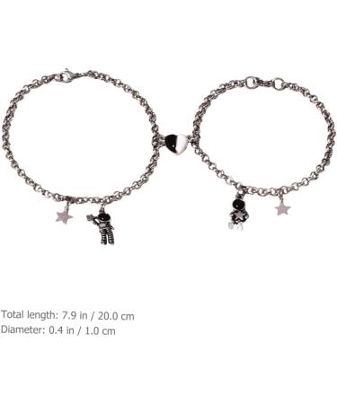 Zerodeko 5 Pairs Astronaut Bracelet Wrist Bracelet Wrist Decoration Couple Matching Bracelet for Couples Couple Wrist Jewelries Miss Stainless Steel Wristband Adjustable - Buy Online on GoSupps.com