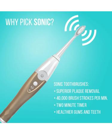 TAO Clean Umma Diamond Sonic Toothbrush - Ergonomic, Dual Speed, Gold Cleaning Station - Buy Online on GoSupps.com