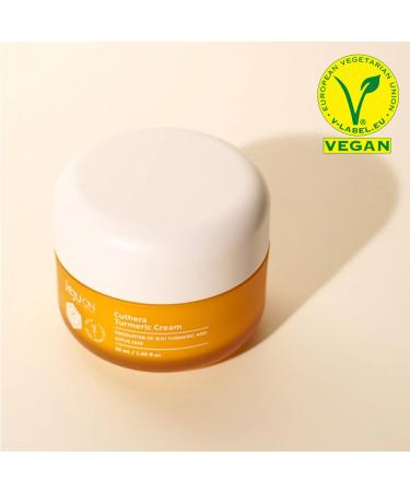 Cuthera Turmeric Korean Cream 1.69 Fl Oz - Vegan Anti-Aging Moisturizer with Jeju Ingredients for Hydration Pore Care & Skin Calming - Buy Online on GoSupps.com