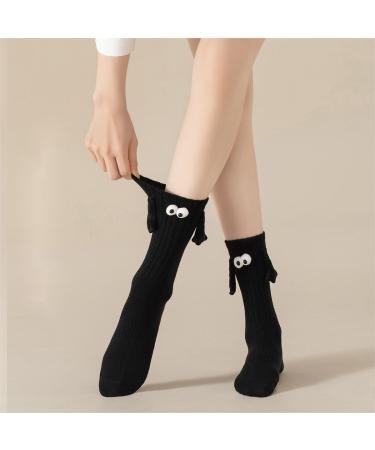 Couple Holding Hands Socks - Funny Magnetic 3D Doll Couple Socks - Black - Buy Online on GoSupps.com