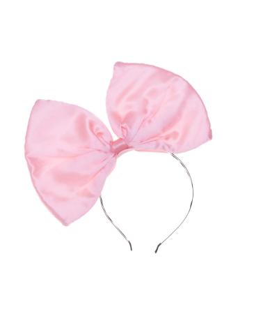 FRCOLOR Huge Bow Headband Bowknot Hair Hoop Halloween Christmas Hair Band Hoop Party Hair Accessories for Woman Girl (Pink)