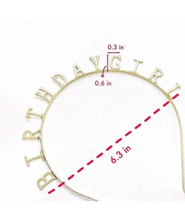 Dadam Gold Birthday Girl Tiara - Party Hair Accessory for Birthday Celebration - Buy Online on GoSupps.com