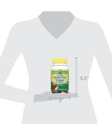 Spring Valley Apple Cider Vinegar Gummies - 500 mg 60 Ct | International Shipping | Fusion Shop Store - Buy Online on GoSupps.com