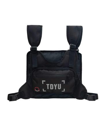 Klykon Chest Bag for Men Fashion Chest Rig Bag Pack Harness Reflective Utility Light Bags for Men Women Night Running Exercise Hiking (Black) - Buy Online on GoSupps.com