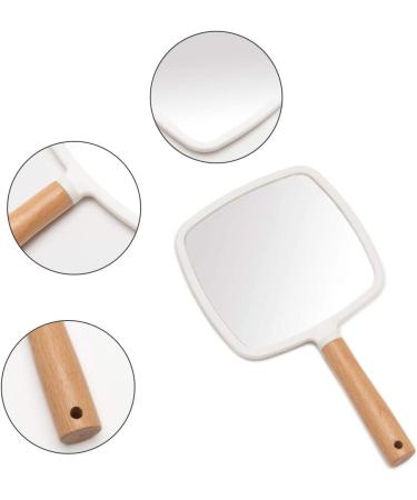 YEAKE Small Cute Hand Held Mirror for Makeup & Shaving - Portable Travel Vanity Mirror for Men & Women - Single-Sided Square Design - Buy Online on GoSupps.com