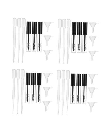 Beavorty 2 Sets Mascara Tube Mini Containers Mascara Bottle Transparent Eyeliner Tube Cosmetic Containers Abs