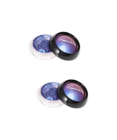 POPETPOP 2pcs Eye Shadow Shinning Eyeshadow Palettes Eyeshadow Powder Color Change Eyeshadow Make up Cosmetic 1 count (Pack of 1) Bluex2pcs