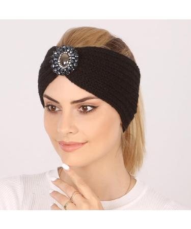 tieedhfu Stylish Crochet Headwear Lightweight Durable Multifunctional For Females Polyester Ear Warmer Head Warmer Comfortable Light tan - Buy Online on GoSupps.com