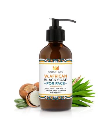 Black Soap for Face Gentle Cleanser + Face Wash| Natural Simple Ingredients | Traditional West African Blend | Crafted in Small Batches 4 oz