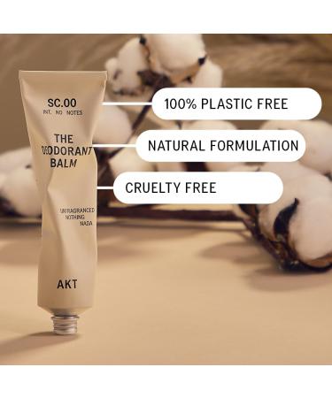AKT THE DEODORANT BALM. Award winning multi-use natural deodorant. Plastic Free. Gender Free. Aluminium Free. 100% effective 1 tube lasts up to 3 months. SC.00 NO NOTES. 50ml SC.00 No Notes: Unfragranced Nothing Nada - Buy Online on GoSupps.com