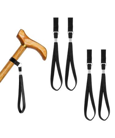 6 Pack Wrist Loop Black Walking Stick Strap Wrist Strap Walking Stick Accessories for Walking Sticks