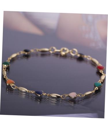 SOIMISS 3pcs Colorful Bracelet Festival Gift Heart Shape Bracelet Slap Bracelet Women Wrist Chain Bracelet for Women Birthday Gifts Adjustable Bracelet Bracelets Women Bracelet Zircon - Buy Online on GoSupps.com
