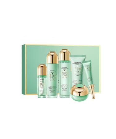 Niacinamide Brightening Skincare Set - 6-Piece Routine with Cleanser Toner Essence Lotion Eye Cream & Face Cream - Helps Reduce Dark Spots & Pore Appearance Oil Control for Radiant Glow