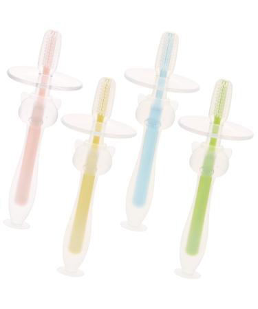 Magiclulu 4 piece toothbrush toothbrush teeth infant toothbrush for 1 year old baby toothbrush 6 to 12 months toothbrush silicone toddler toddler toothbrushes