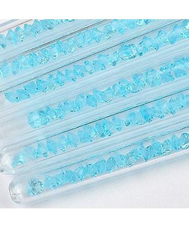 Gsrimgratoe Brushes Crystal Nail Crystal Carving Pen Blue Transparent Crystal Pen with Diamonds 6 Sets Foil Nail Art - Buy Online on GoSupps.com