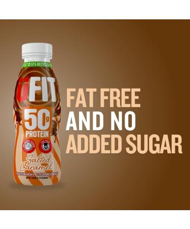 UFIT High Protein Milkshake Salted Caramel 8x500ml - Buy Online on GoSupps.com