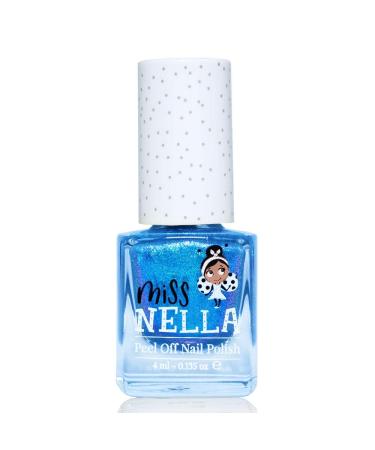 Miss Nella Party Collection Glitter Nail Polish Set - Non-Toxic Peel-Off Removable for Kids - Black Top Coat Blue & Coral - Buy Online on GoSupps.com