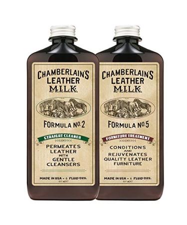 Chamberlains Leather Milk clm-2-5-12 Clean/Condition Furniture Leather Care Set 2/5(6) 12OZ