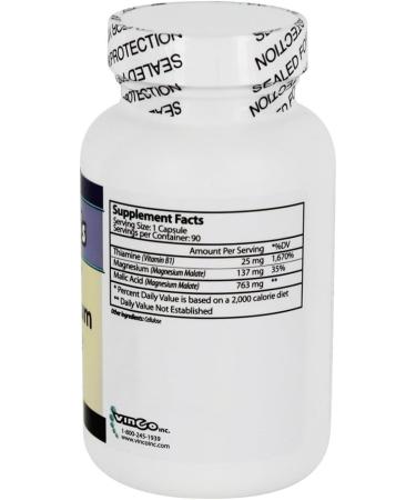 Vinco Magnesium Malate Supplement - 90 Capsules for Energy and Muscle Health - Buy Online on GoSupps.com