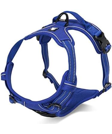 Truelove No-Pull Reflective Dog Harness - Adjustable for Small to Large Dogs | Winhyepet TLH5651 XL in K nigsblau - Includes 2 Linen Clips & Control Handle - Buy Online on GoSupps.com