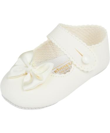 Baypods Baby Girls Soft Soled Pre Walker Shoes - Made in England, Cream 2 UK Child - Buy Online on GoSupps.com