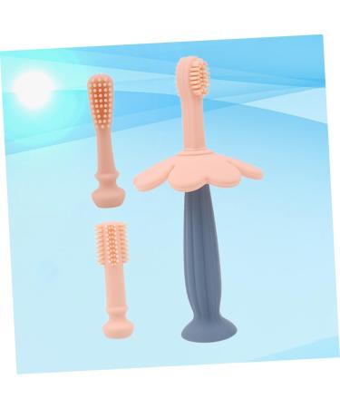 Frcolor Infant Toothbrush - Silicone Children's Tooth Cleaning Tool Pink - 1 Pack - Buy Online on GoSupps.com