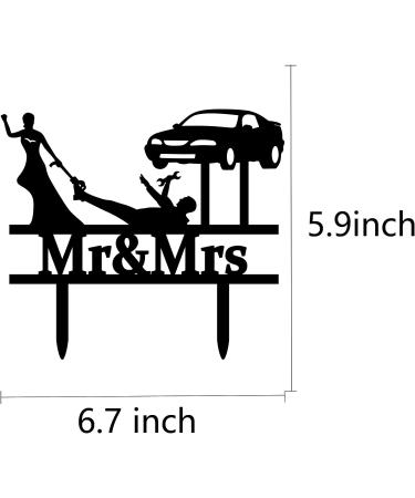 Repairman Wedding Cake Topper Car Repairman Couple Cake Topper Car Enthusiasts Automobile Repair Theme Cake Topper For Wedding Engagement Anniversary Bridal Shower Party Supplies - Buy Online on GoSupps.com