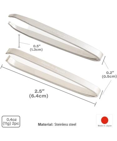 Eyebrow Tweezers Set - Professional Handmade Sharp Tweezers (SK-2) from Japan - 2 Pieces - For Men and Women - Buy Online on GoSupps.com