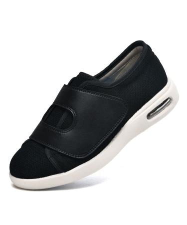 FZYUAN Diabetic Shoes for Elderly - Width Wide Shoes Diabetic Slippers Adjustable Closure Breathable Lightweight Non Slip Walking Sneakers for Swollen Feet Edema A women10/men9