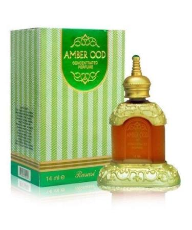 RASASI Amber Ood Arabian Perfume Oils for Women & Men 14ML(0.46 Oz) - Long Lasting Concentrated Perfume Oil With Rich Alluring Unisex Scented Oil - Ideal for Daily Wear & Memorable Special Occasions
